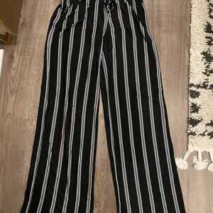 Joe Benbasset Black and White Wide Leg Pants